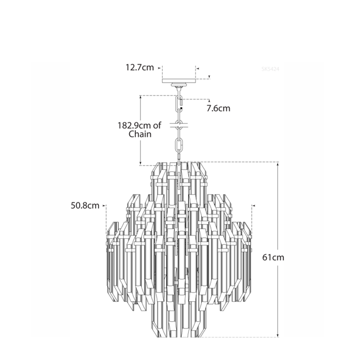 Adele Four Tier Waterfall Chandelier