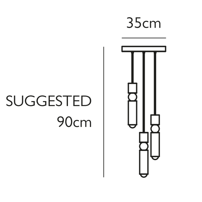 Fulcrum Chandelier 3 Piece